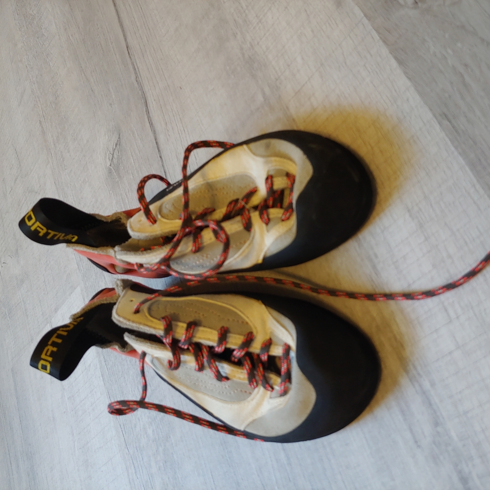 La Sportiva Climbing Shoes with Red and Black Accents